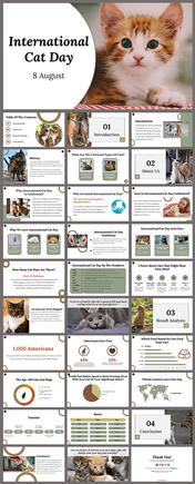 International Cat Day PowerPoint and Google Slides Themes