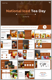 National Iced Tea Day PowerPoint and Google Slides Themes