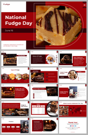 National Fudge Day PowerPoint and Google Slides Themes