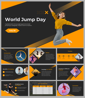 World Jump Day PowerPoint and Google Slides Themes