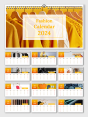 Fashion Calendar 2024 PPT And Google Slides Themes