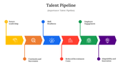 Collection of slides showing unique flowchart arrangements, using various colors and shapes like arrows, circles, and lines.