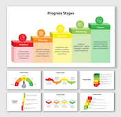 Progress Stages PowerPoint And Google Slides Templates