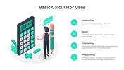 Basic Calculator Uses PowerPoint And Google Slides Themes