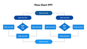 Amazing Blue Color Flow Chart PPT And Google Slides