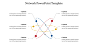 Radial Network PowerPoint Template Slide