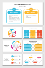 Strategic framework for Diversity And Inclusion with colorful sections for people, workplace, and marketplace.