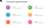 Hexagon powerpoint agenda template