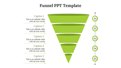 Elegant Green Color Funnel PowerPoint And Google Slides