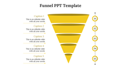 Majestic Yellow Color Funnel PPT Template And Google Slides