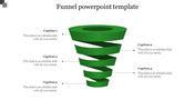 Creative Funnel PowerPoint Template In Green Color