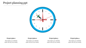 Customized Project Planning PPT With Clock Designs