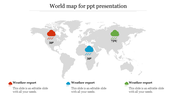 World Map For PPT Presentation - Weather Report