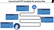 Zigzag PPT Template For Process Flow Designs