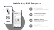 Mobile App PowerPoint And Google Slides Template With Gray