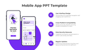 Creative Mobile App PPT And Google Slides With Purple Color