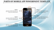 Creative Mobile App PowerPoint Template with Five Nodes