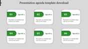 Get Presentation Agenda Template Download -6 Node