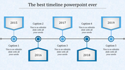 Editable Timeline PowerPoint Template With Five Node Slide