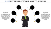 Risk PPT Template With Businessman Image For Presentation