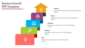 Elegant Business Growth PPT Templates With Five Nodes