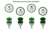 Attractive Education PPT Templates With Four Nodes