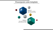 Best PowerPoint Cube Template With Two Nodes Slide