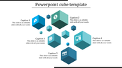 Our Predesigned PowerPoint Cube Template In Blue Color