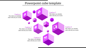 Best PowerPoint Cube Template In Purple Color Slide