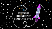  rocket powerpoint template - Dark baclground