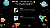 PowerPoint Template Rocket  model and Google Slides for Bold Ideas