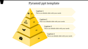 Stunning Pyramid PPT Template With Yellow Color Slide