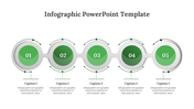 Effective Infographic Template PowerPoint In Green Color