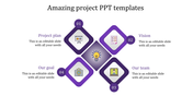 Best Project Presentation Template - Purple Color Model