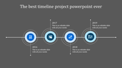 Innovative PowerPoint With Timeline In Blue Color Slide