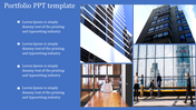 Innovative Portfolio PPT Template for Showcasing Projects