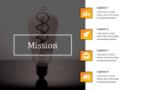 Four Noded Vision And Mission PPT Template And Google Slides