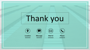 Blue Shade Thank You Slide Theme And PowerPoint Template