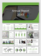 Creative Annual Report PowerPoint And Google Slides