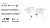 Elegant PowerPoint Map Slide Template Presentation