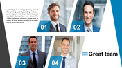 Attractive Four Noded Team PPT Template For Presentation