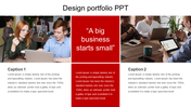 Awesome Design Portfolio PPT And Google Slides With Two Nodes