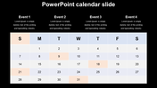 Customized PowerPoint Calendar Slide Template Design