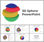 Slide deck with colorful 3D sphere diagrams in layers, illustrating concepts in a visually engaging way.