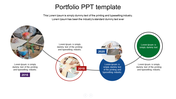 Portfolio PPT And Google Slides with Four Noded Design