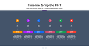 Customized Timeline Template PPT Slides With Six Node