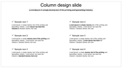 Column Design Slides PowerPoint Presentation