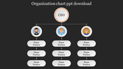 Sales Organization Chart Template With Dark Background