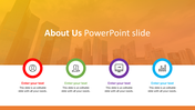 About Us PowerPoint Slide Template-Four Node