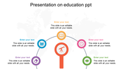 Editable Presentation On Education PPT Template-Five Node